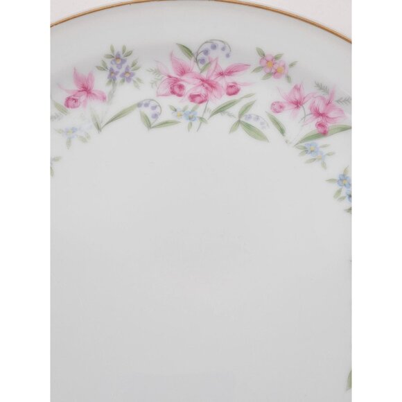 Royal Princess Porcelain China Desserrt Plates Pink Floral Design Gold Trim - Picture 7 of 8